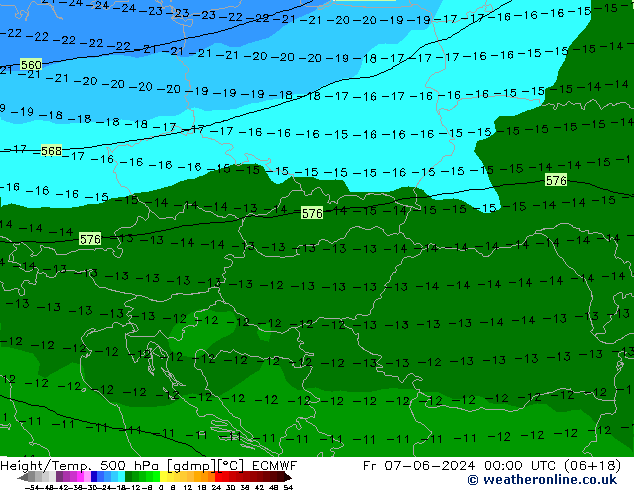 Z500/Rain (+SLP)/Z850 ECMWF Fr 07.06.2024 00 UTC