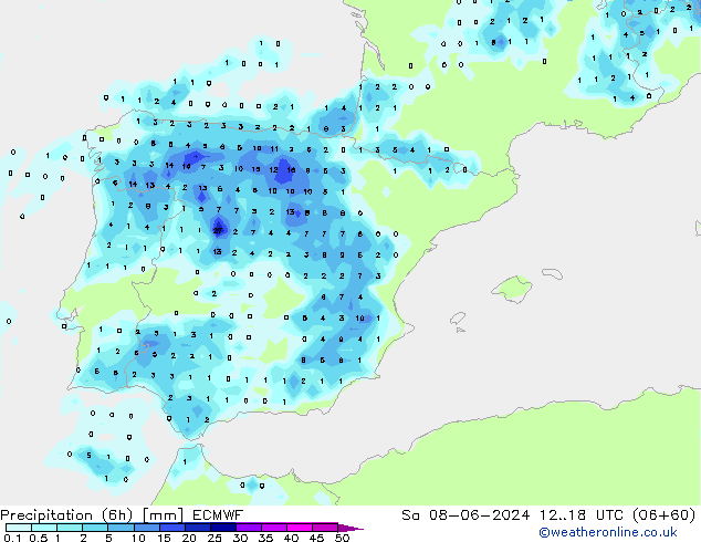 Z500/Regen(+SLP)/Z850 ECMWF za 08.06.2024 18 UTC