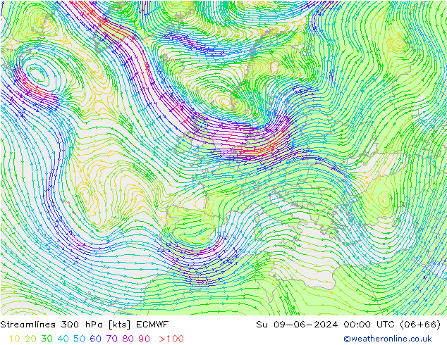  300 hPa ECMWF  09.06.2024 00 UTC