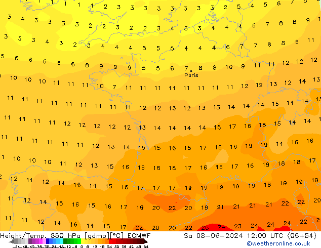 Z500/Rain (+SLP)/Z850 ECMWF sáb 08.06.2024 12 UTC