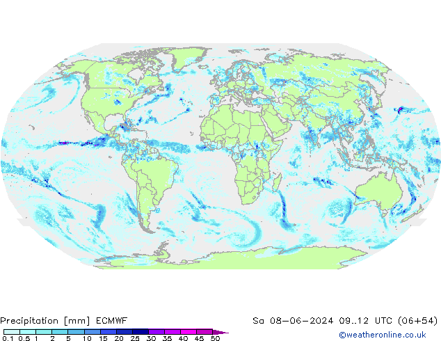 precipitação ECMWF Sáb 08.06.2024 12 UTC