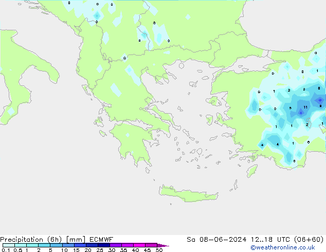 Z500/Rain (+SLP)/Z850 ECMWF Sa 08.06.2024 18 UTC