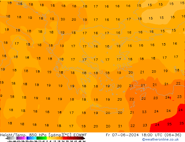 Z500/Rain (+SLP)/Z850 ECMWF vie 07.06.2024 18 UTC