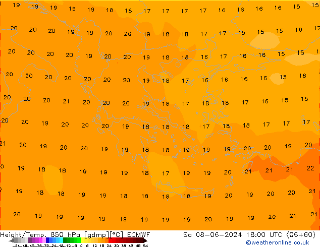 Z500/Rain (+SLP)/Z850 ECMWF Sa 08.06.2024 18 UTC