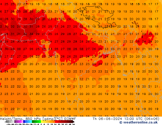 Z500/Regen(+SLP)/Z850 ECMWF do 06.06.2024 12 UTC