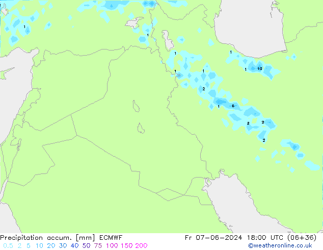 Precipitation accum. ECMWF pt. 07.06.2024 18 UTC