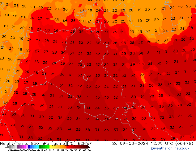 Z500/Rain (+SLP)/Z850 ECMWF Su 09.06.2024 12 UTC