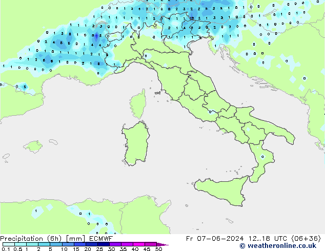 Z500/Regen(+SLP)/Z850 ECMWF vr 07.06.2024 18 UTC