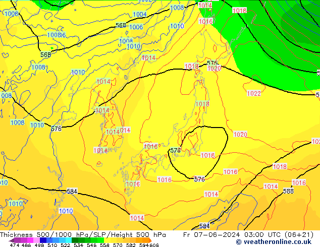 Thck 500-1000hPa ECMWF Sex 07.06.2024 03 UTC