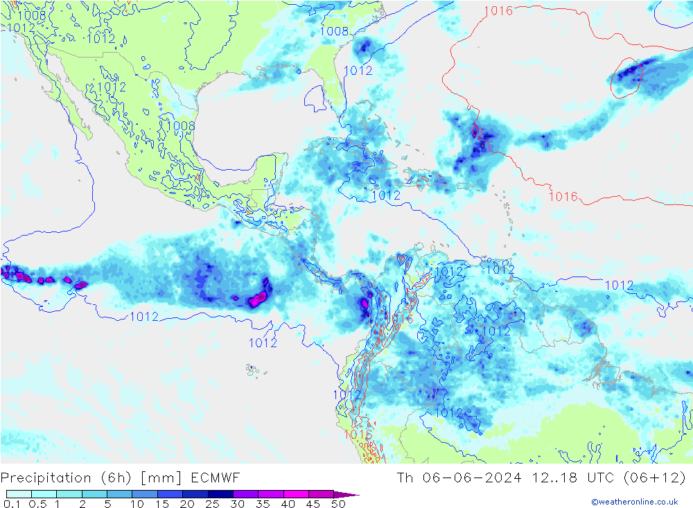 Z500/Rain (+SLP)/Z850 ECMWF Do 06.06.2024 18 UTC