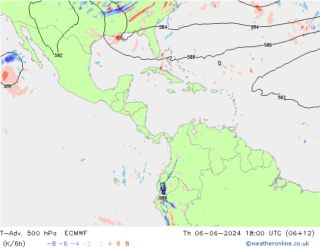 T-Adv. 500 hPa ECMWF do 06.06.2024 18 UTC