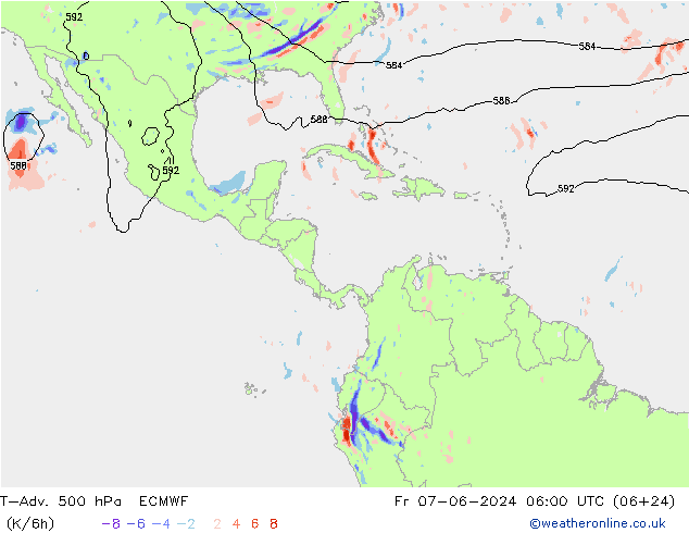 T-Adv. 500 hPa ECMWF vr 07.06.2024 06 UTC