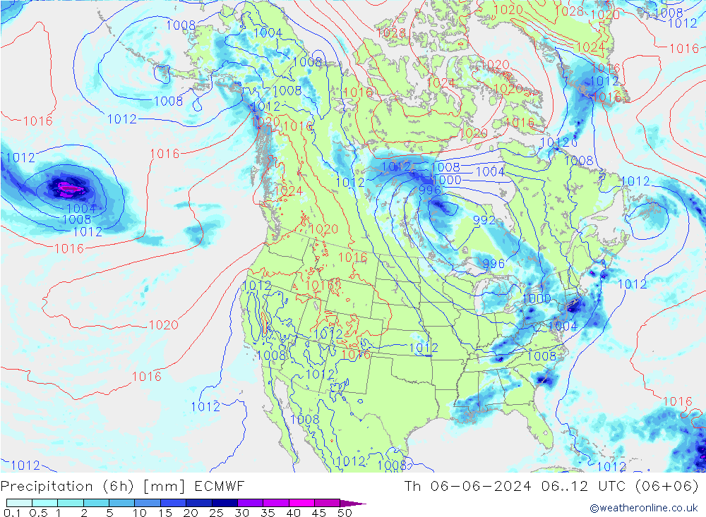 Z500/Regen(+SLP)/Z850 ECMWF do 06.06.2024 12 UTC