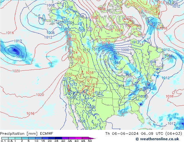 Neerslag ECMWF do 06.06.2024 09 UTC