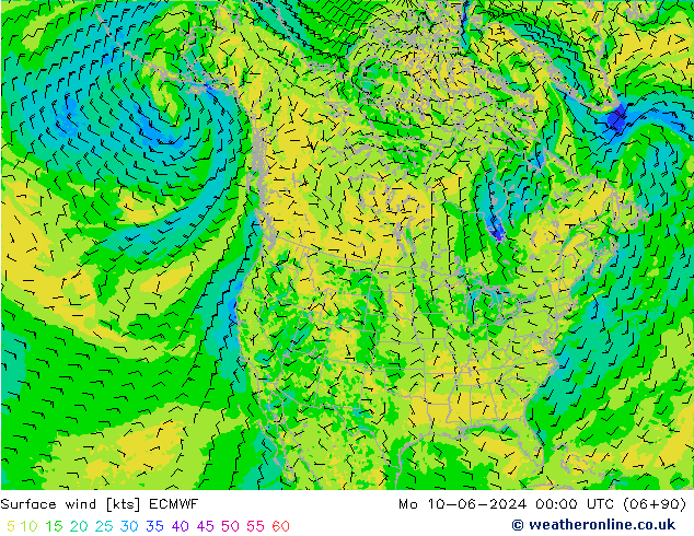  10 m ECMWF  10.06.2024 00 UTC