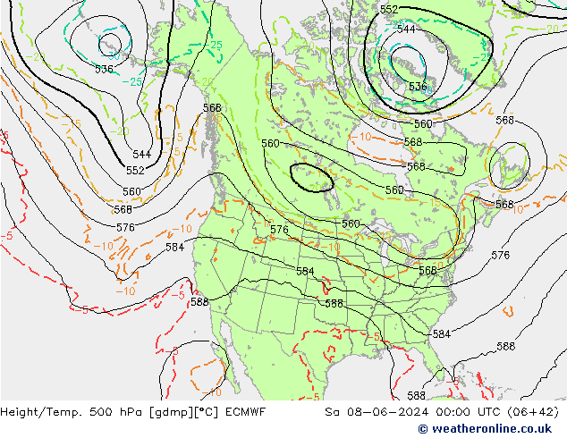 Z500/Rain (+SLP)/Z850 ECMWF  08.06.2024 00 UTC