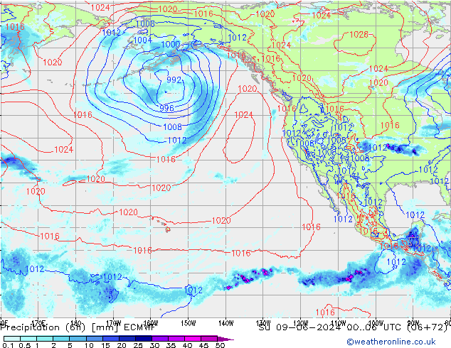 Z500/Rain (+SLP)/Z850 ECMWF  09.06.2024 06 UTC