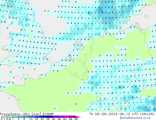 Z500/Rain (+SLP)/Z850 ECMWF Qui 06.06.2024 12 UTC