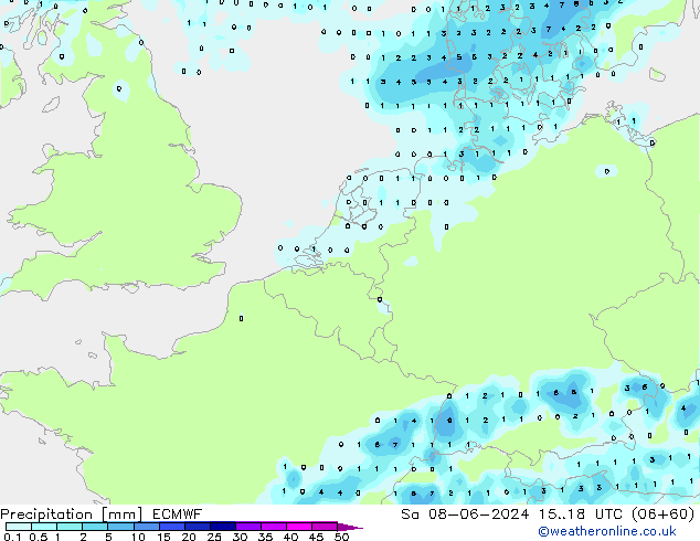 Yağış ECMWF Cts 08.06.2024 18 UTC