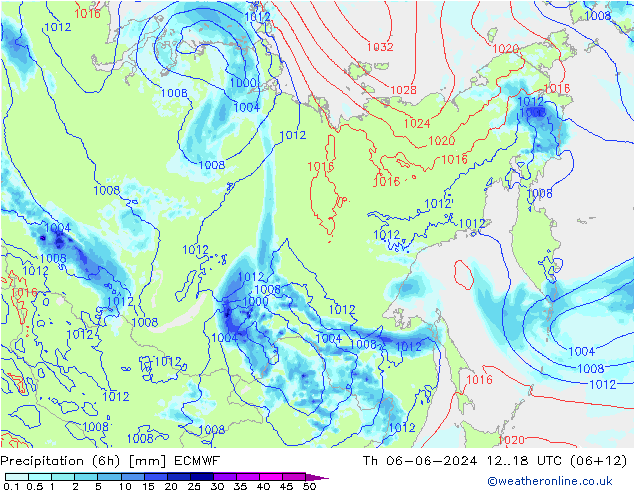 Z500/Rain (+SLP)/Z850 ECMWF gio 06.06.2024 18 UTC