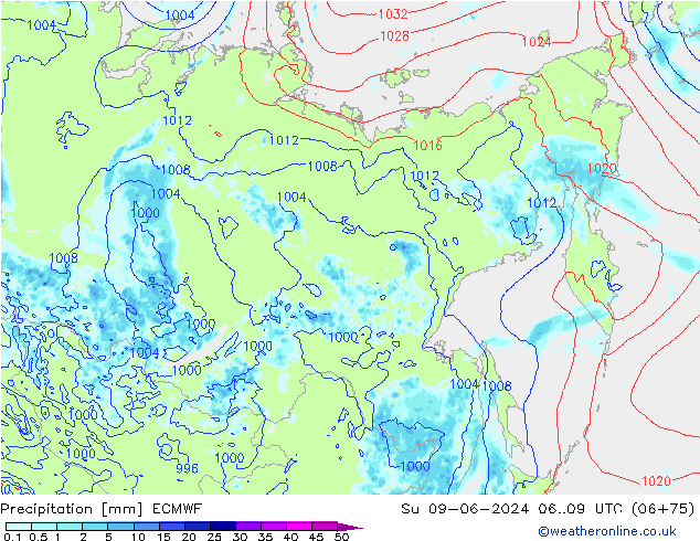 opad ECMWF nie. 09.06.2024 09 UTC