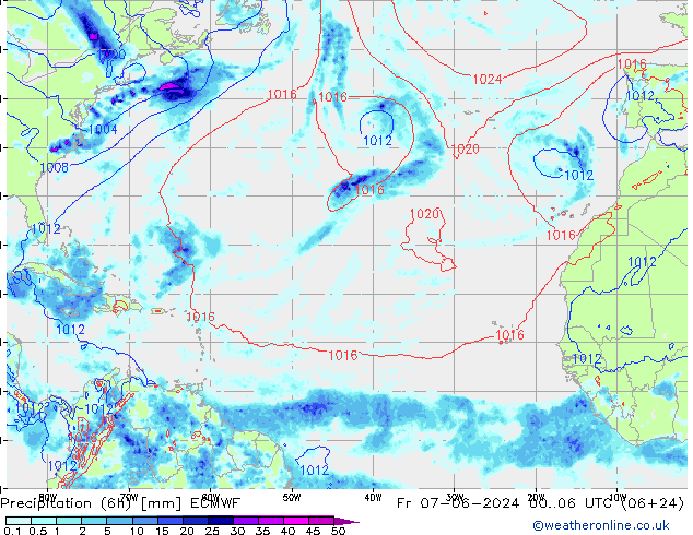 Z500/Rain (+SLP)/Z850 ECMWF Sex 07.06.2024 06 UTC