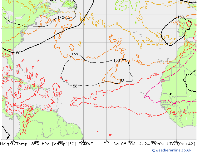 Z500/Rain (+SLP)/Z850 ECMWF  08.06.2024 00 UTC