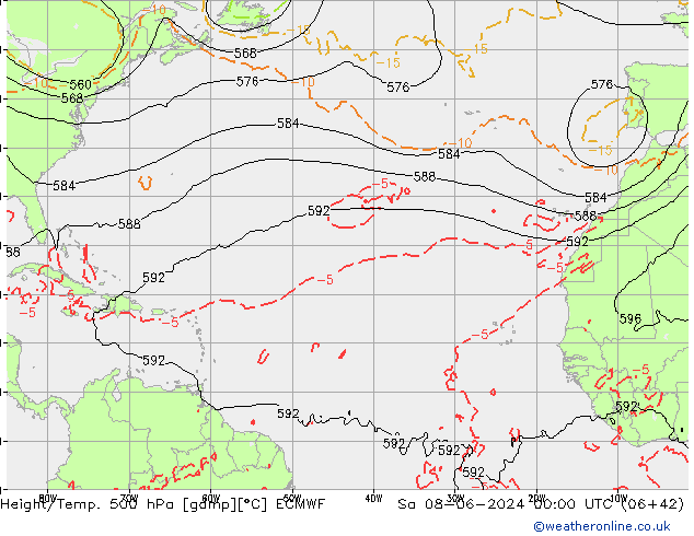 Z500/Rain (+SLP)/Z850 ECMWF  08.06.2024 00 UTC