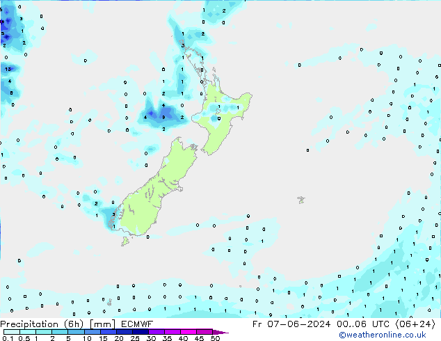 Z500/Rain (+SLP)/Z850 ECMWF Fr 07.06.2024 06 UTC