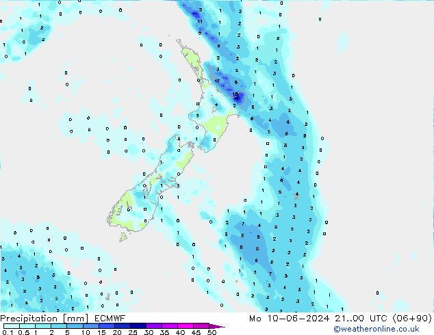 Précipitation ECMWF lun 10.06.2024 00 UTC