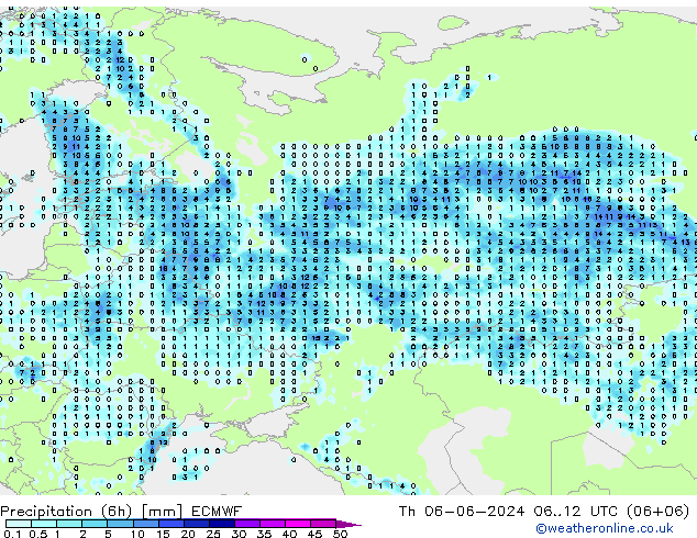 Z500/Rain (+SLP)/Z850 ECMWF Th 06.06.2024 12 UTC