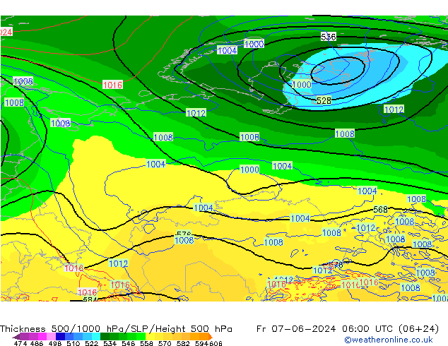 Thck 500-1000hPa ECMWF Sex 07.06.2024 06 UTC