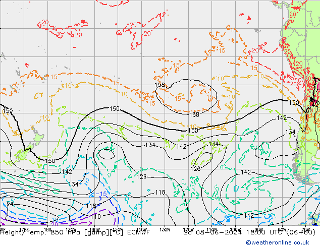 Z500/Rain (+SLP)/Z850 ECMWF  08.06.2024 18 UTC