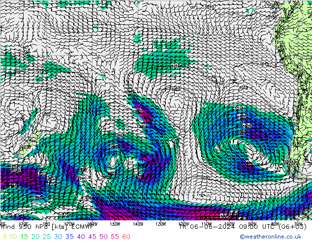 Wind 950 hPa ECMWF Th 06.06.2024 09 UTC