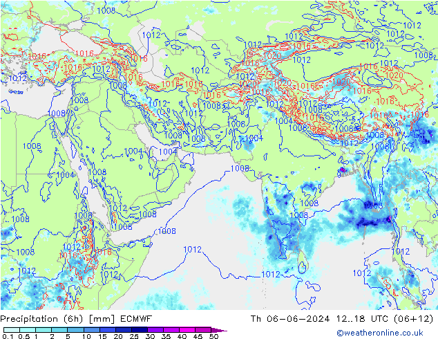 Z500/Rain (+SLP)/Z850 ECMWF Th 06.06.2024 18 UTC