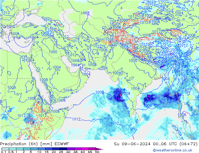 Z500/Rain (+SLP)/Z850 ECMWF Ne 09.06.2024 06 UTC