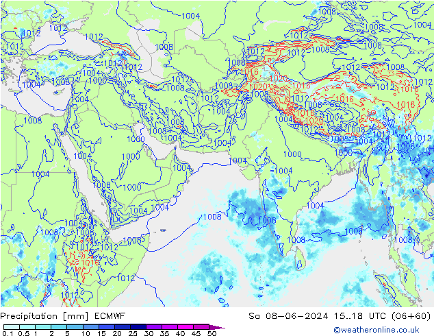 Yağış ECMWF Cts 08.06.2024 18 UTC