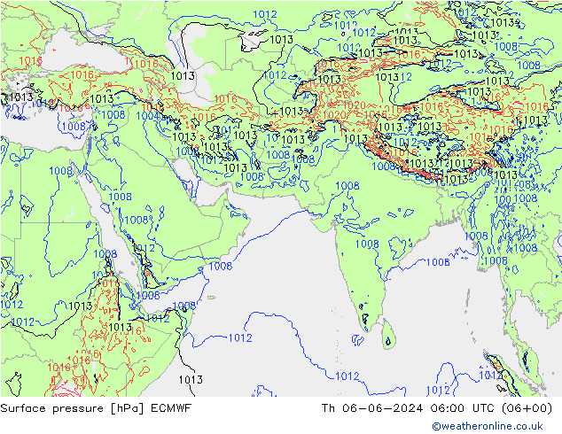 pression de l'air ECMWF jeu 06.06.2024 06 UTC