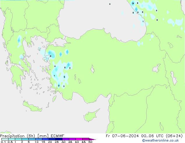 Z500/Rain (+SLP)/Z850 ECMWF ven 07.06.2024 06 UTC