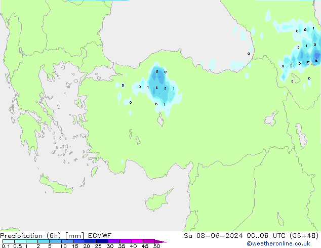 Z500/Rain (+SLP)/Z850 ECMWF Sa 08.06.2024 06 UTC