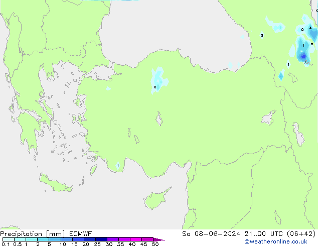 precipitação ECMWF Sáb 08.06.2024 00 UTC