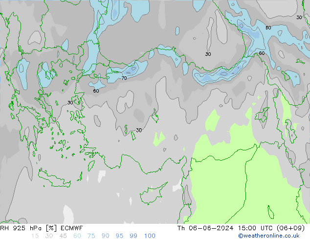 RH 925 hPa ECMWF Th 06.06.2024 15 UTC