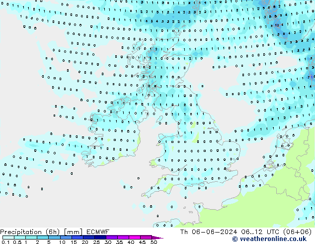 Z500/Rain (+SLP)/Z850 ECMWF Th 06.06.2024 12 UTC