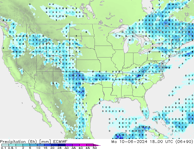 Z500/Regen(+SLP)/Z850 ECMWF ma 10.06.2024 00 UTC