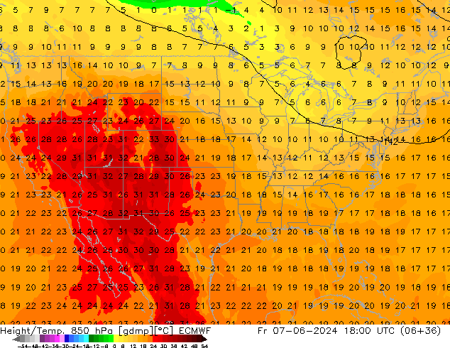 Z500/Rain (+SLP)/Z850 ECMWF Sex 07.06.2024 18 UTC