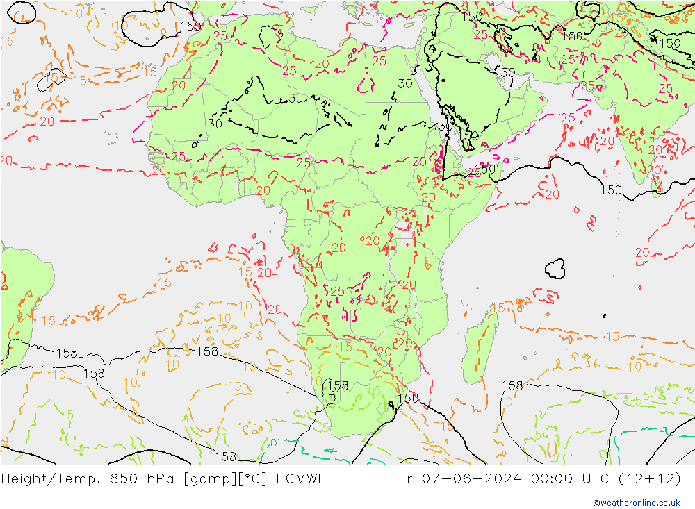 Z500/Rain (+SLP)/Z850 ECMWF Fr 07.06.2024 00 UTC