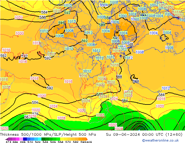 Thck 500-1000hPa ECMWF Ne 09.06.2024 00 UTC