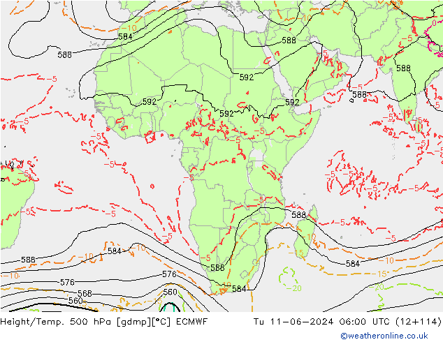 Z500/Rain (+SLP)/Z850 ECMWF mar 11.06.2024 06 UTC