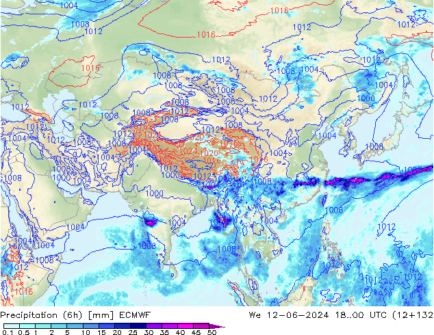 Z500/Regen(+SLP)/Z850 ECMWF wo 12.06.2024 00 UTC