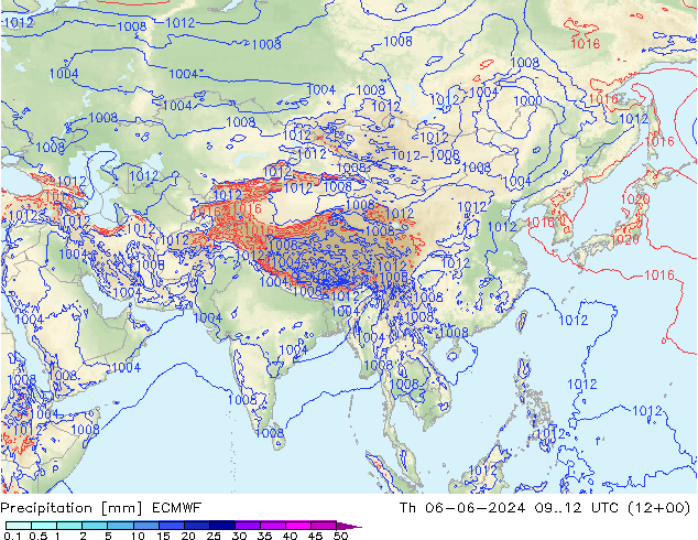 Neerslag ECMWF do 06.06.2024 12 UTC